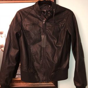 Faux leather jacket